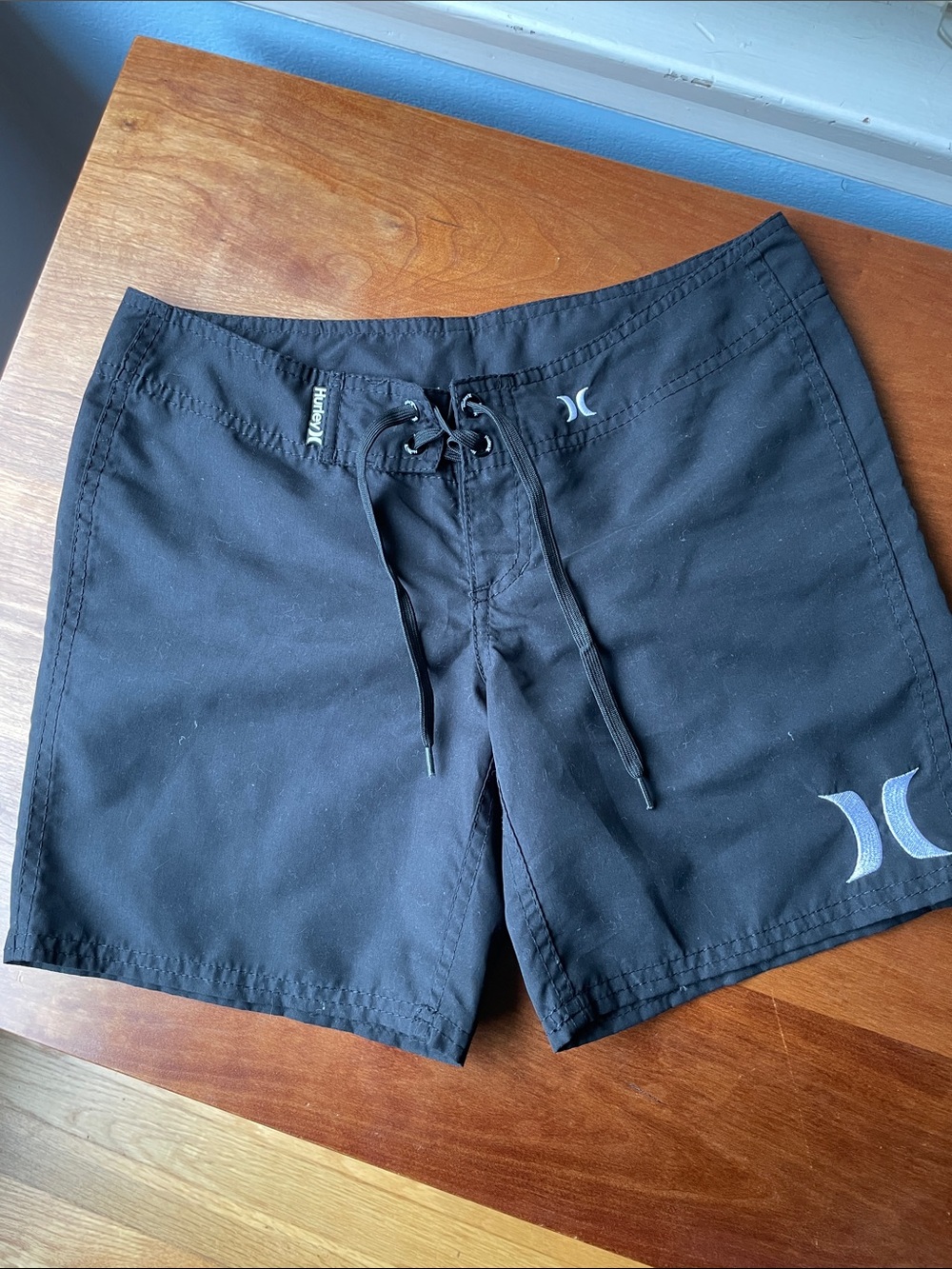 Hurley Black Lace-Up Women’s Swim Shorts